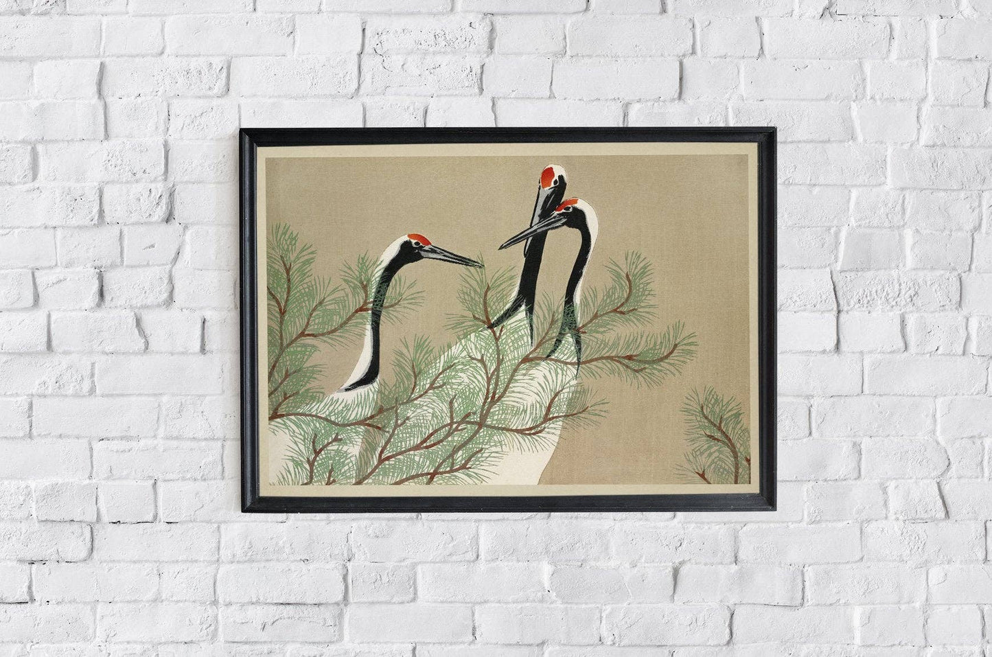 Póster Grullas de Momoyogusa: flores de Sekka