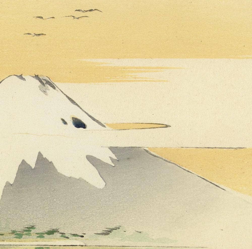 Póster del monte Fuji de Ogata Gekkô