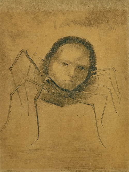 L’araignée qui pleure ou Le Désespoir du monstre by Odilon Redon