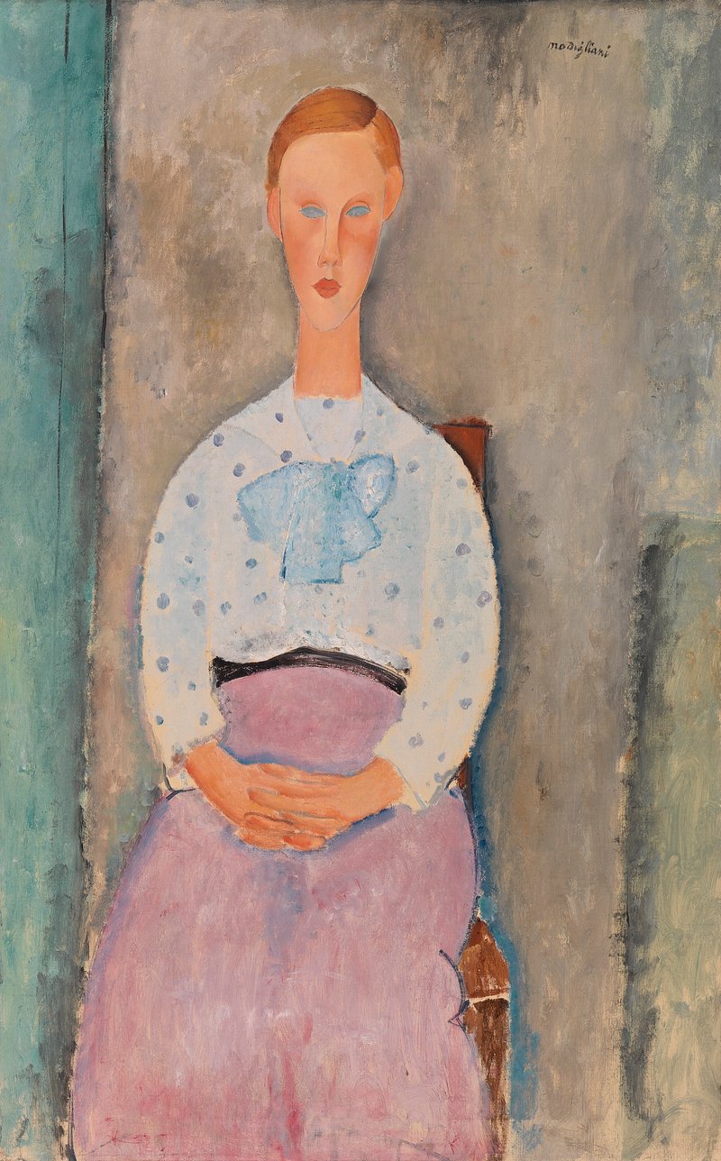 Chica con blusa de lunares (Jeune fille au corsage à pois) de Amedeo Modigliani