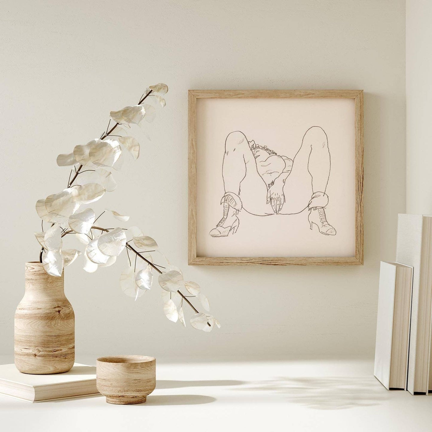 Desnudo reclinado con botas de Egon Schiele