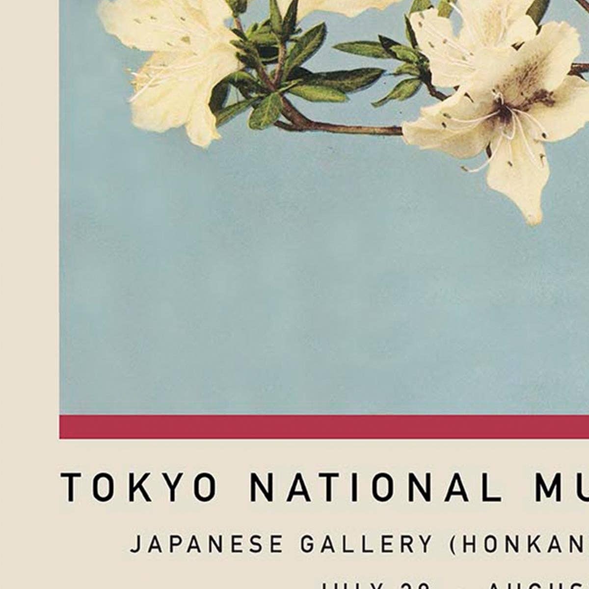 Afiche de la exposición de azaleas japonesas de Ogawa Kazumasa