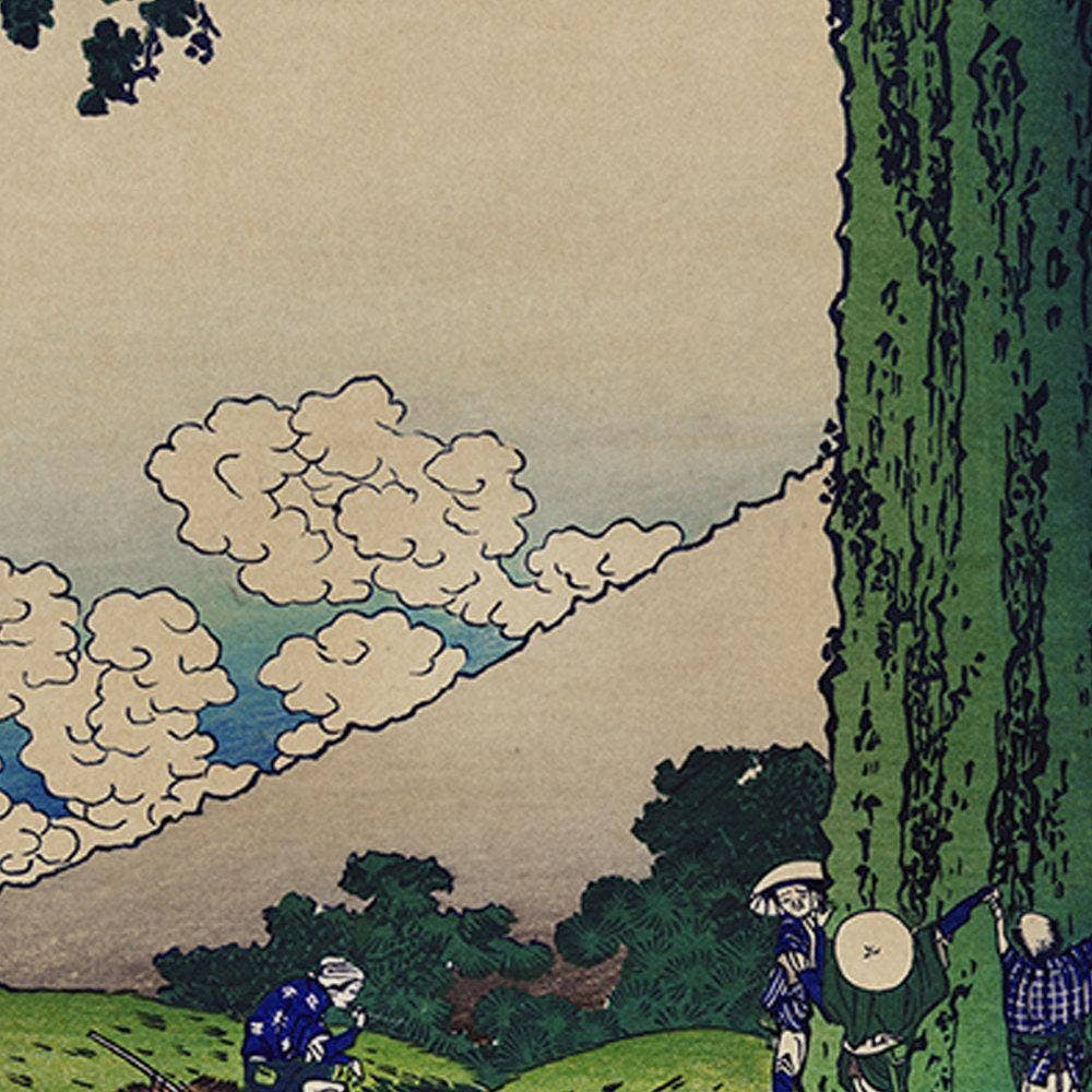 La vida cotidiana en la provincia de Kai, por Hokusai