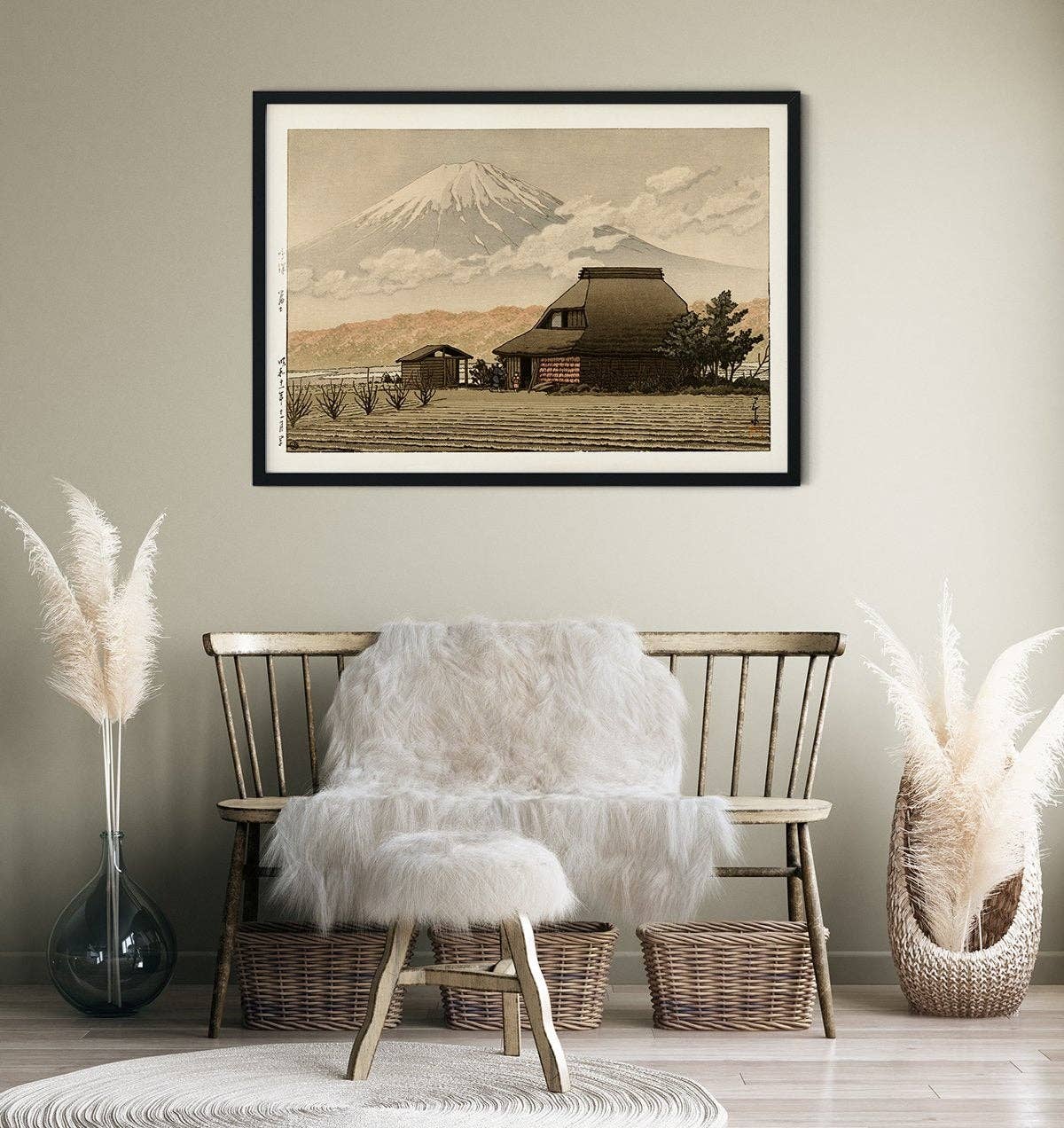 Póster del monte Fuji desde el pueblo de Narusawa, de Hasui