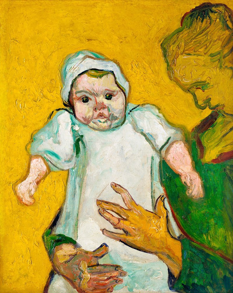 Madame Roulin y su bebé (1888) de Vincent van Gogh