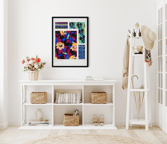 Patrón Art Déco vintage colorido, variación 13 de Édouard Bénédictus