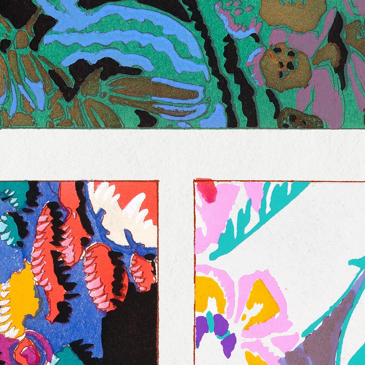Patrón floral vintage Art Déco, variación 18 de Édouard Bénédictus