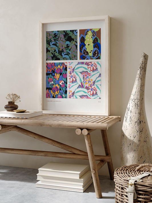 Patrón floral vintage Art Déco, variación 18 de Édouard Bénédictus