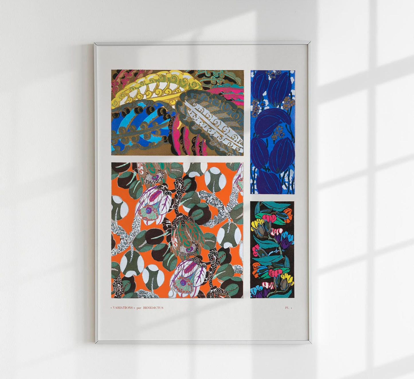 Patrón Art Déco vintage, variación 1 de Édouard Bénédictus