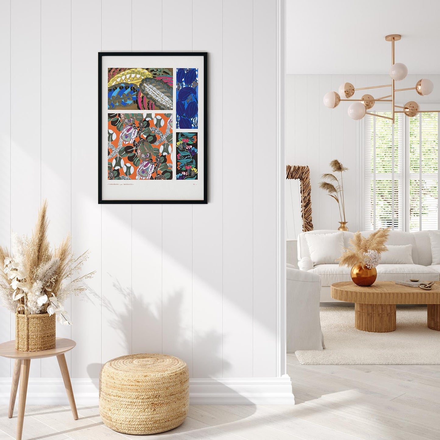 Patrón Art Déco vintage, variación 1 de Édouard Bénédictus