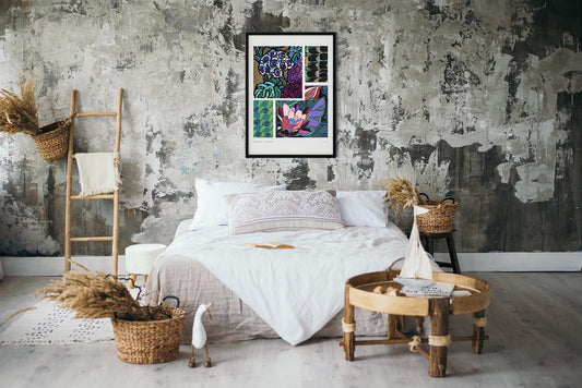 Patrón floral art déco vintage, variación 14 de Édouard Bénédictus