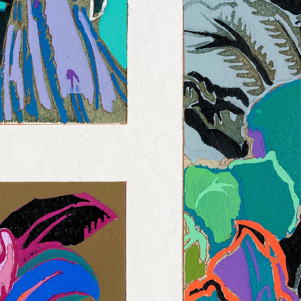 Vintage Floral Art Deco Pattern, Variation 12 by Édouard Bénédictus