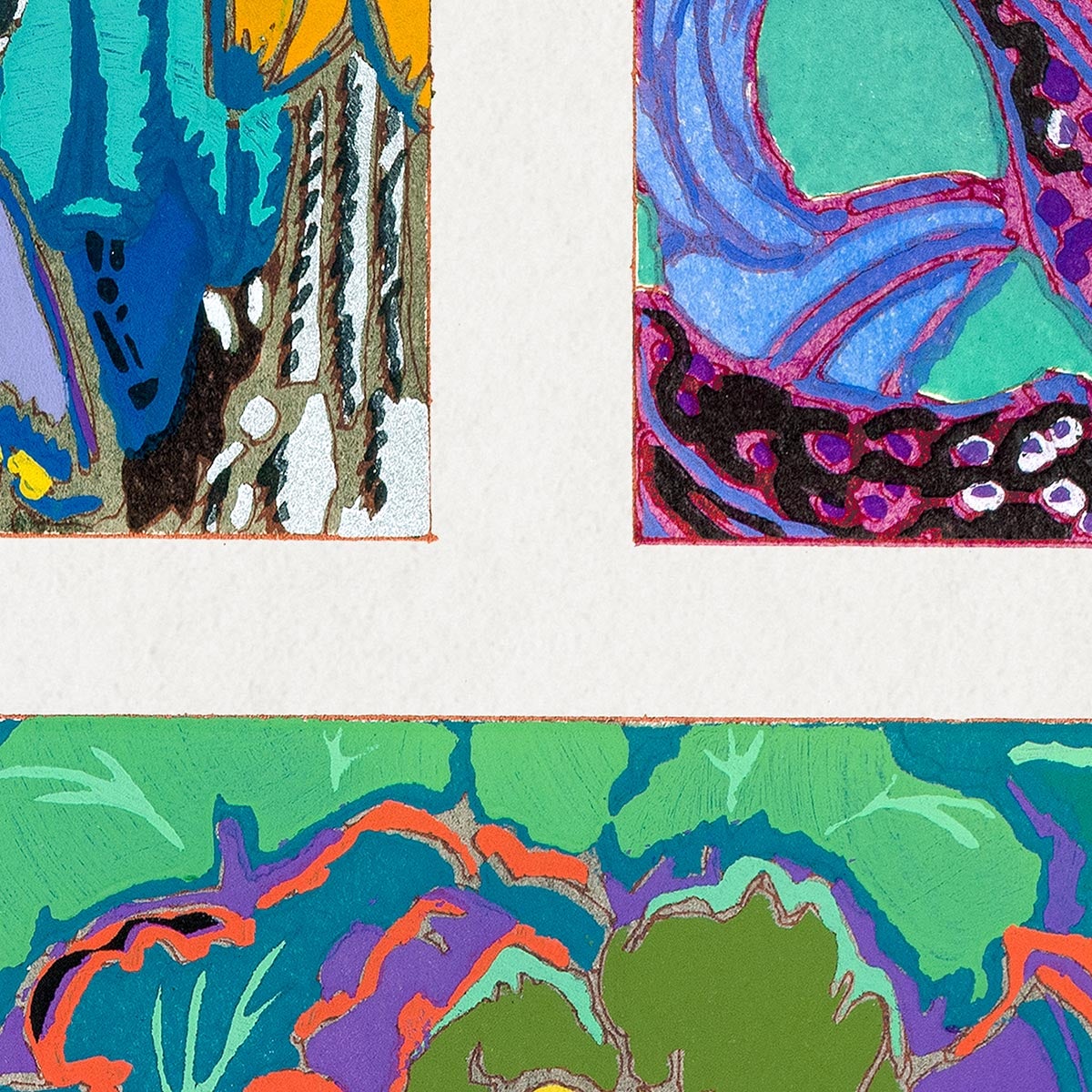 Vintage Floral Art Deco Pattern, Variation 12 by Édouard Bénédictus