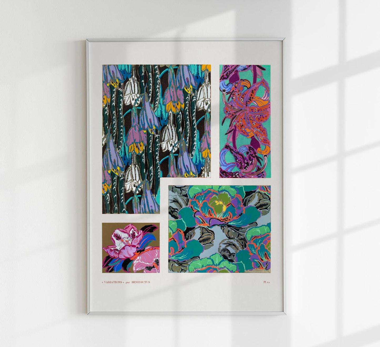 Vintage Floral Art Deco Pattern, Variation 12 by Édouard Bénédictus
