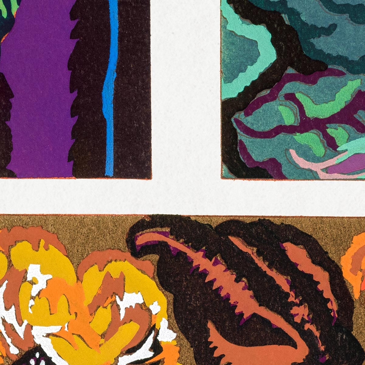 Patrón Art Déco floral vintage, variación 16 de Édouard Bénédictus