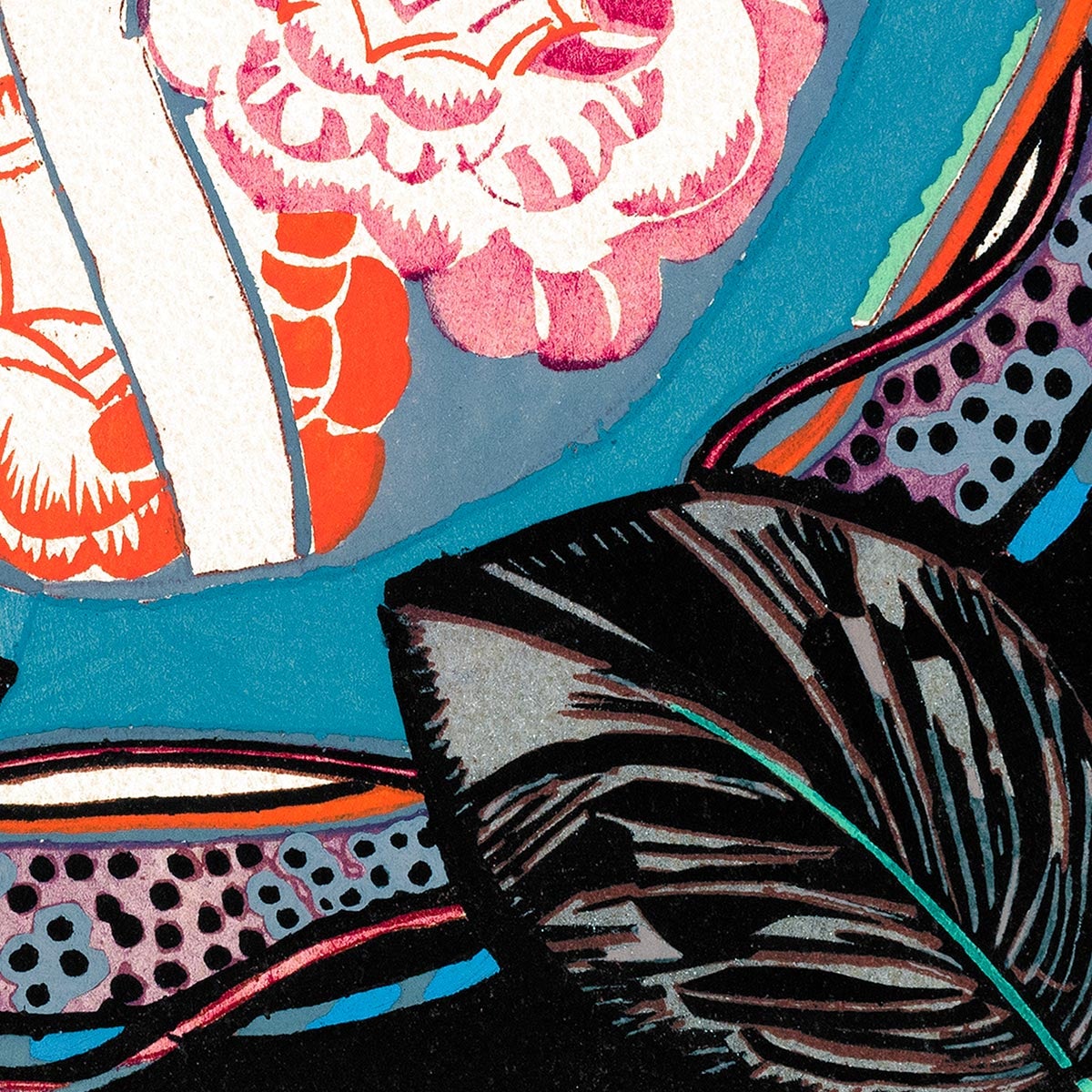 Patrón Art Déco floral vintage, variación 20 de Édouard Bénédictus