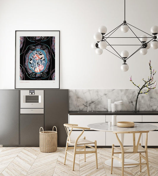 Patrón Art Déco floral vintage, variación 20 de Édouard Bénédictus