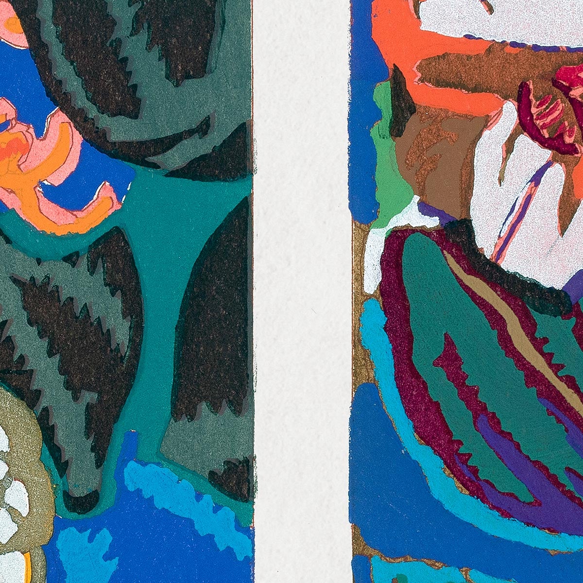 Patrón Art Déco floral geométrico vintage, variación 8 de Édouard Bénédictus