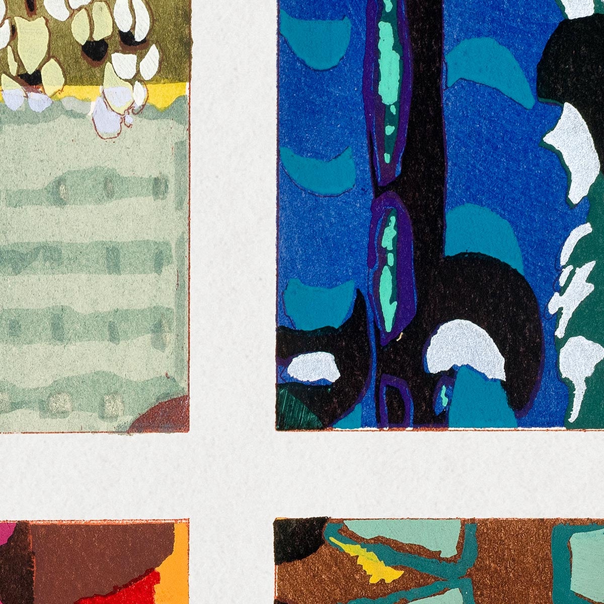 Patrón Art Déco floral geométrico vintage, variación 19 de Édouard Bénédictus