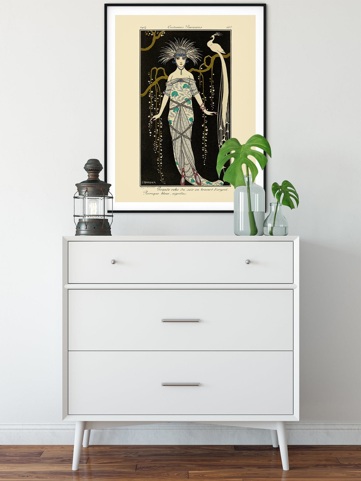 Disfraces Parisiens Vintage Póster de moda francesa de George Barbier