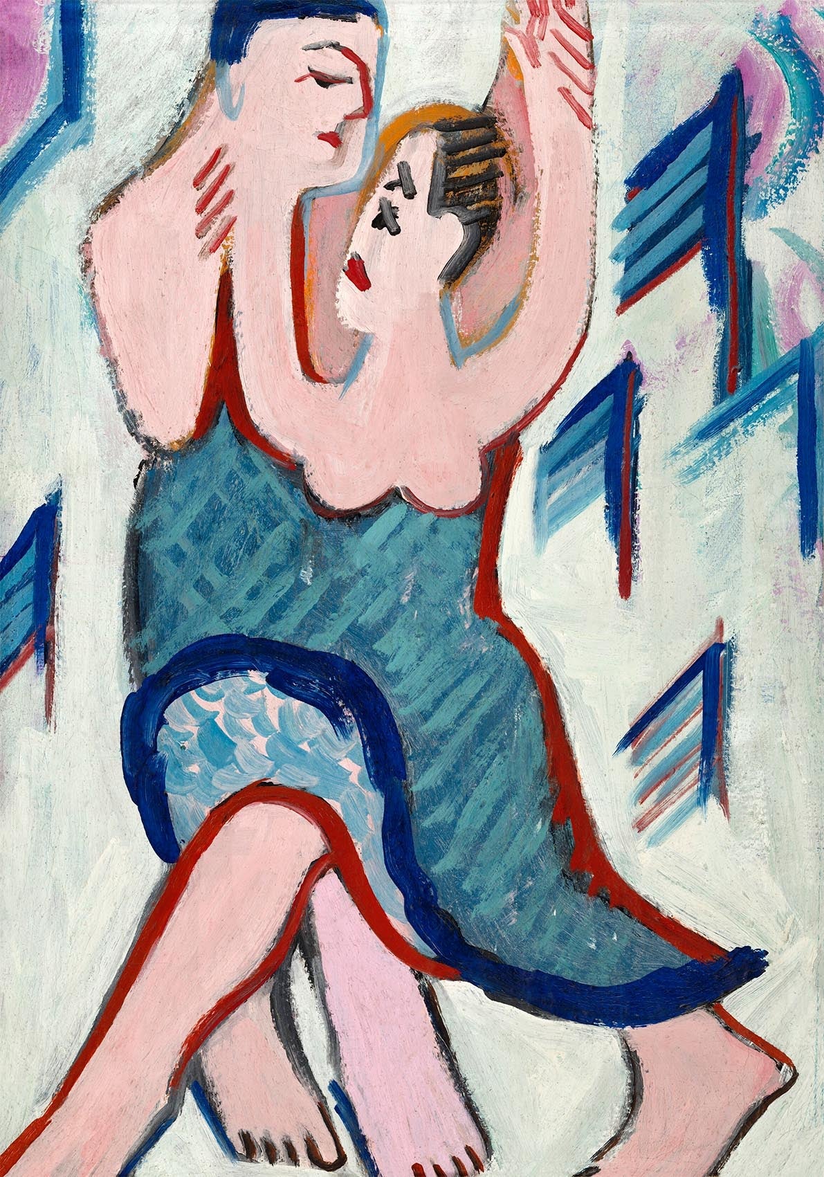 Pareja bailando en la nieve de Ernst Kirchner