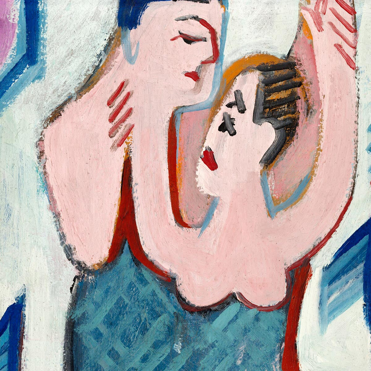 Pareja bailando en la nieve de Ernst Kirchner