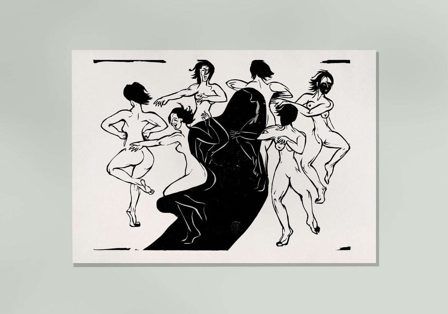 Desnudos bailando alrededor de una sombra de Ernst Kirchner