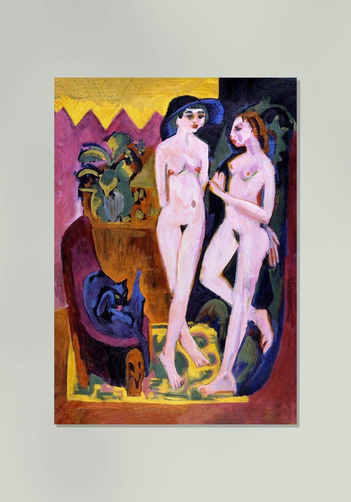 Dos desnudos en una habitación de Ernst Kirchner