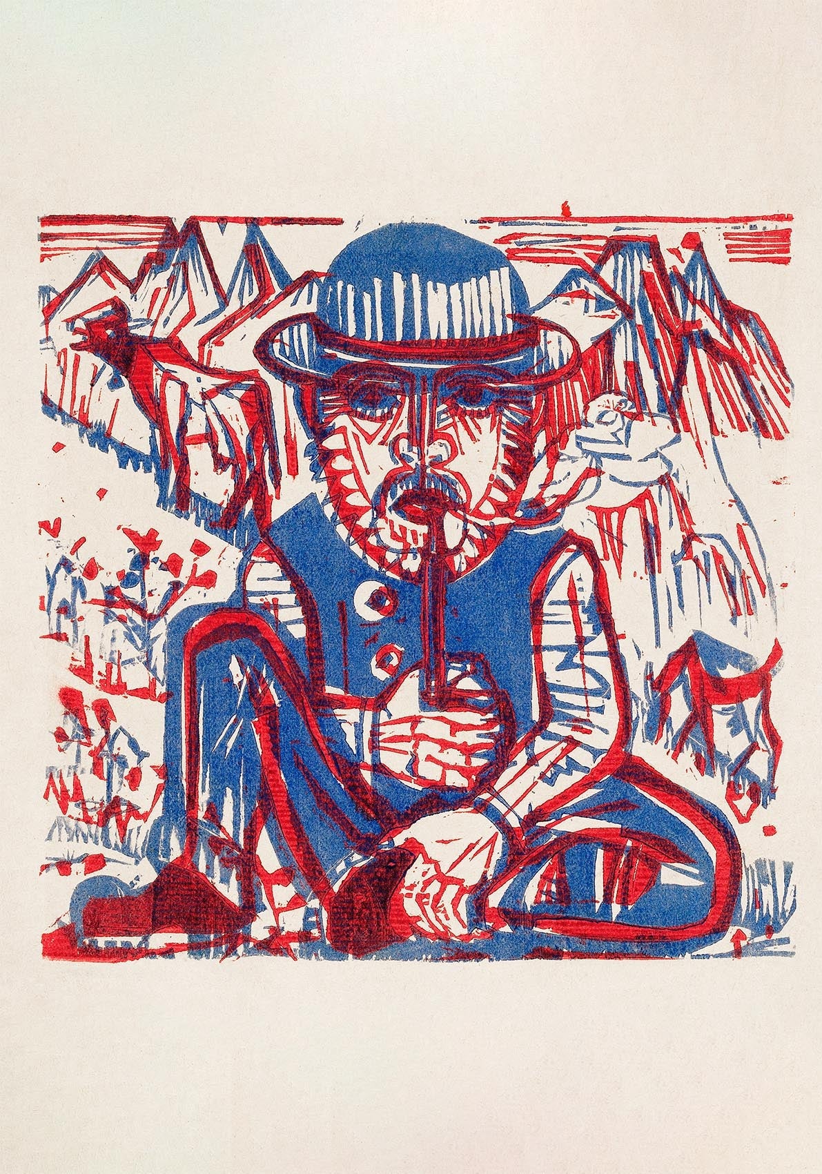 El campesino fumando de Ernst Kirchner