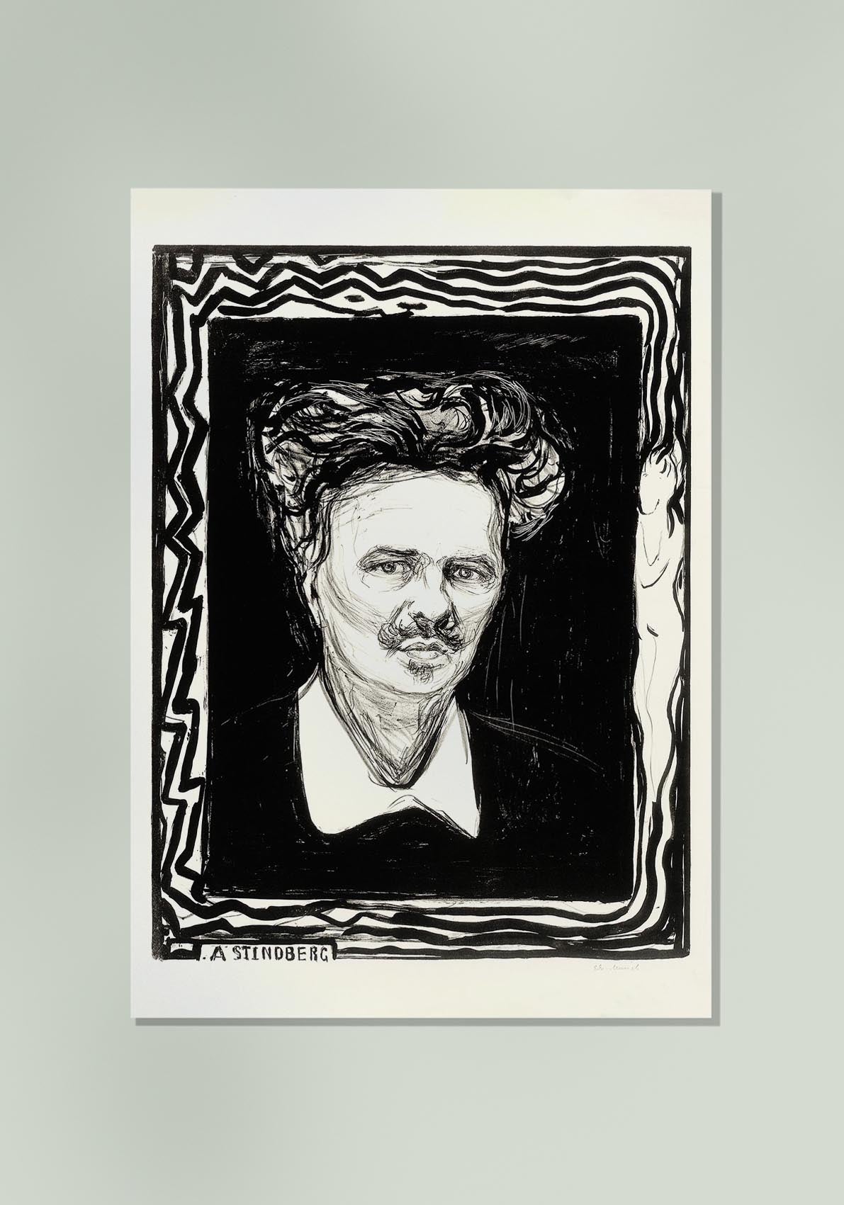 Póster artístico de "August Strindberg" de Edvard Munch