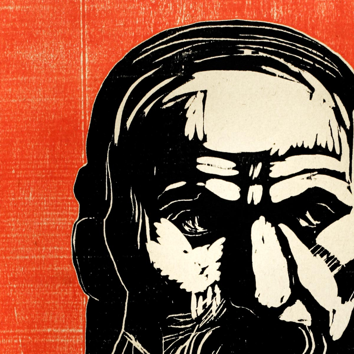 Cartel de la exposición Cabeza de anciano con barba de Munch