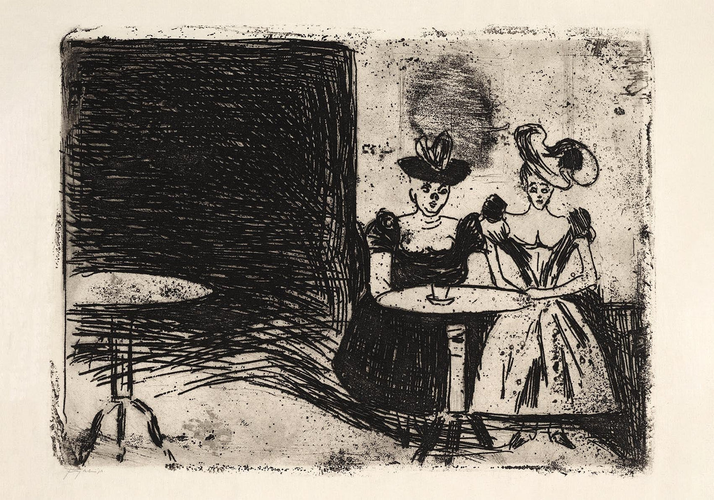 Póster artístico de la cafetería nocturna de Edvard Munch