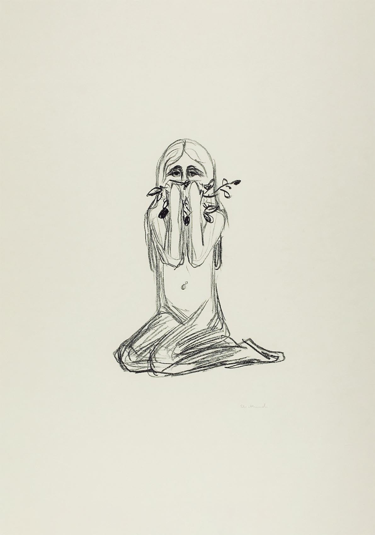 Póster de Omega y la flor de Edvard Munch