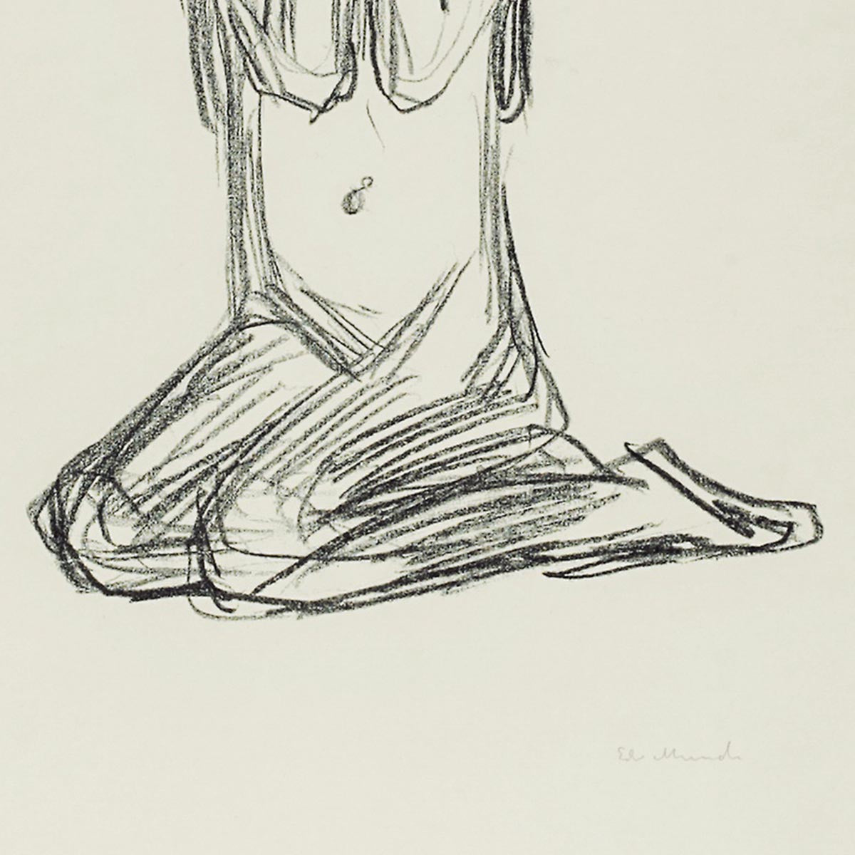 Póster de Omega y la flor de Edvard Munch