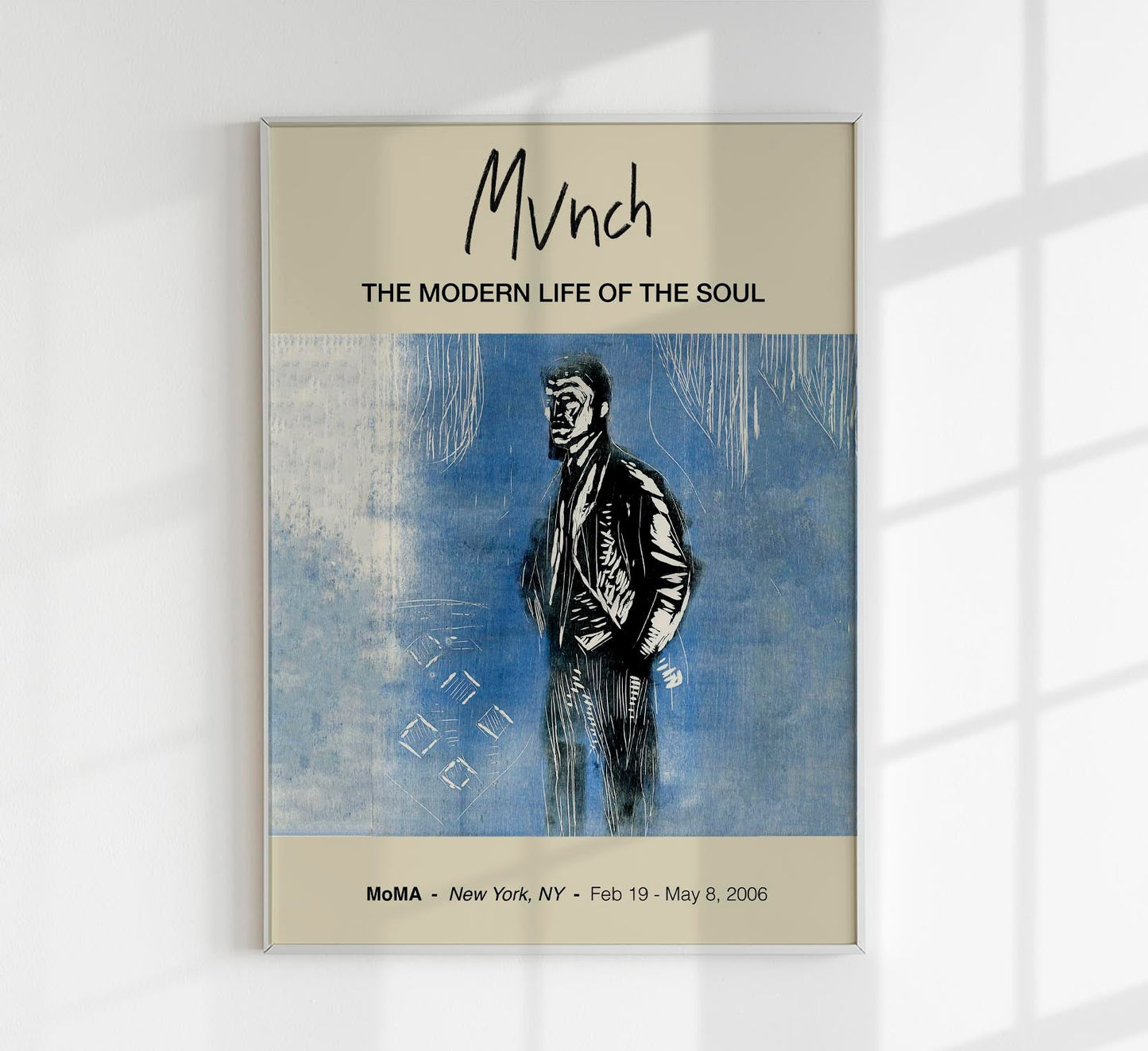 Cartel de la exposición Autorretrato a la luz de la luna de Munch