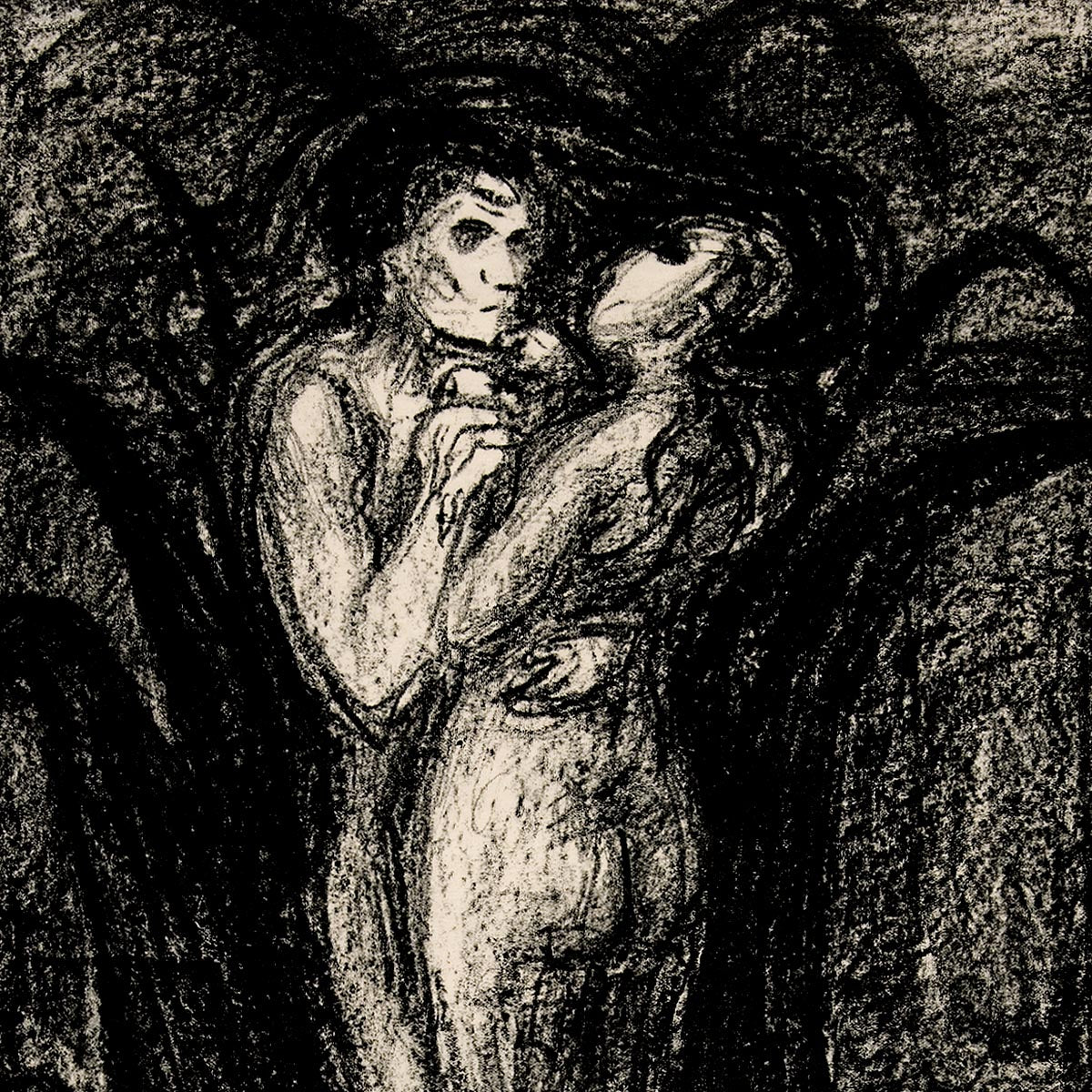 Cartel de la exposición La flor del amor de Munch