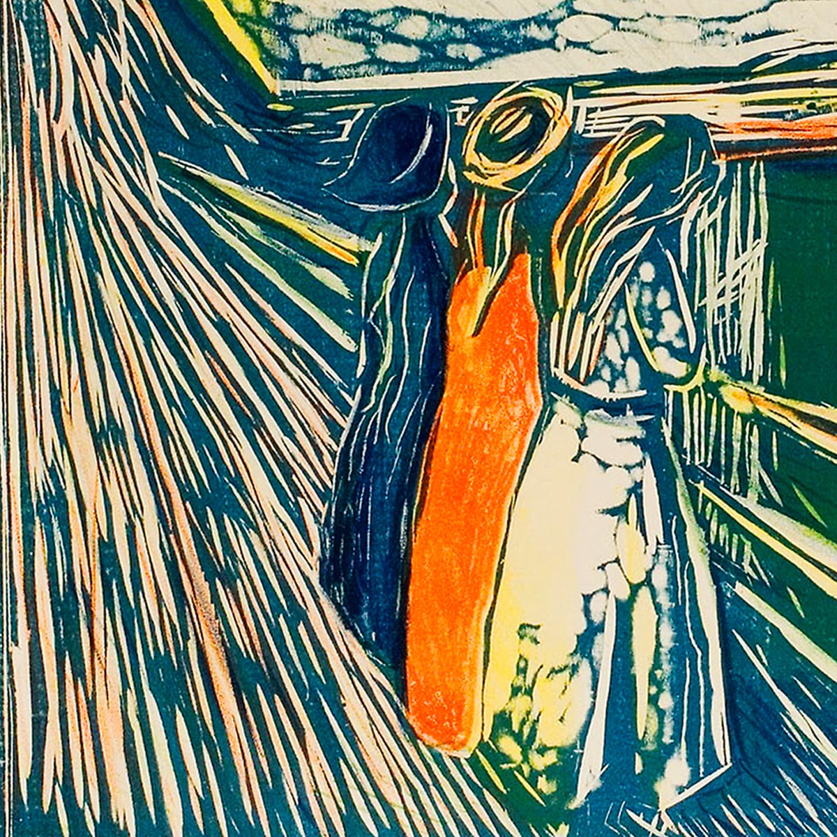 Cartel de la exposición Las chicas del puente Munch