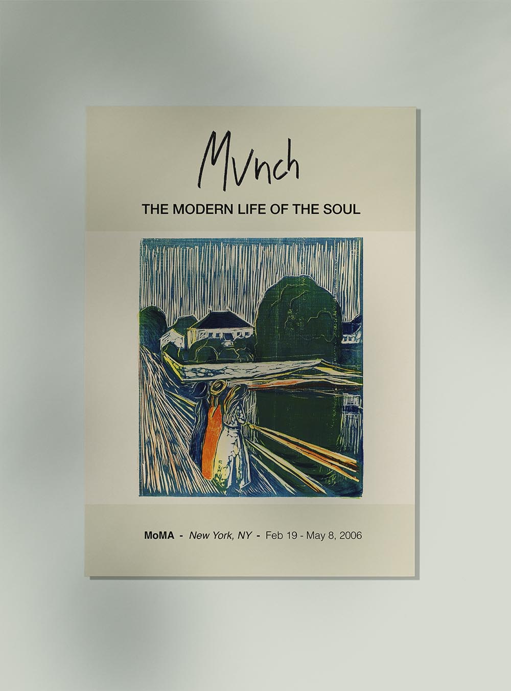 Cartel de la exposición Las chicas del puente Munch