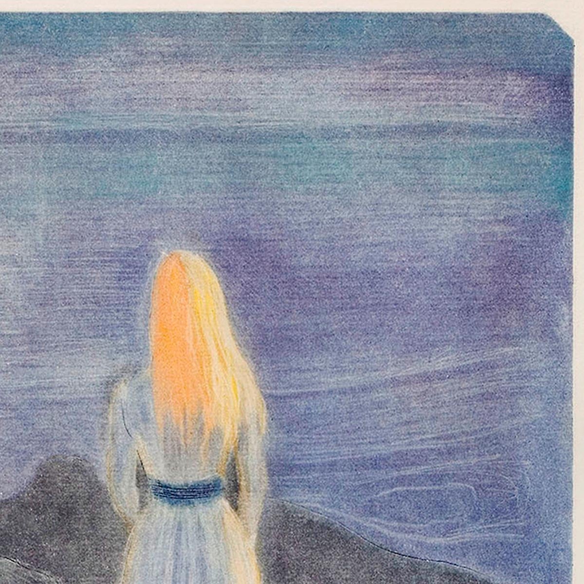 Póster artístico de Mujer joven en la playa de Edvard Munch
