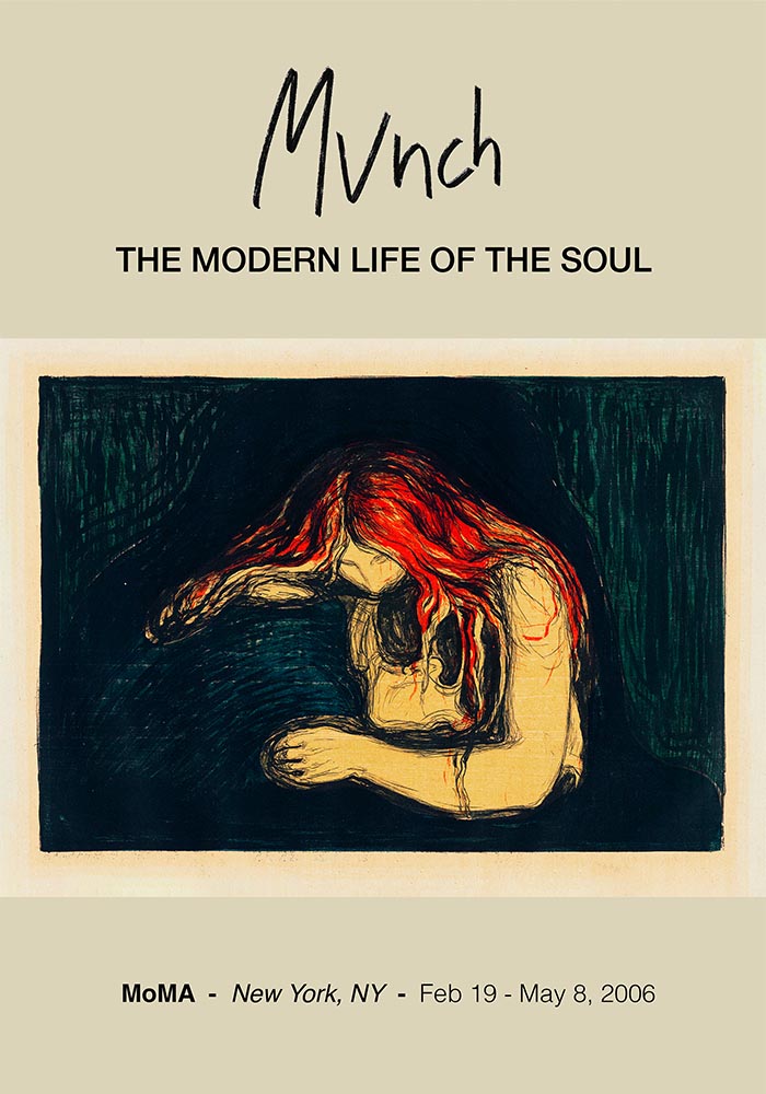 Afiche de la exposición El vampiro II de Munch