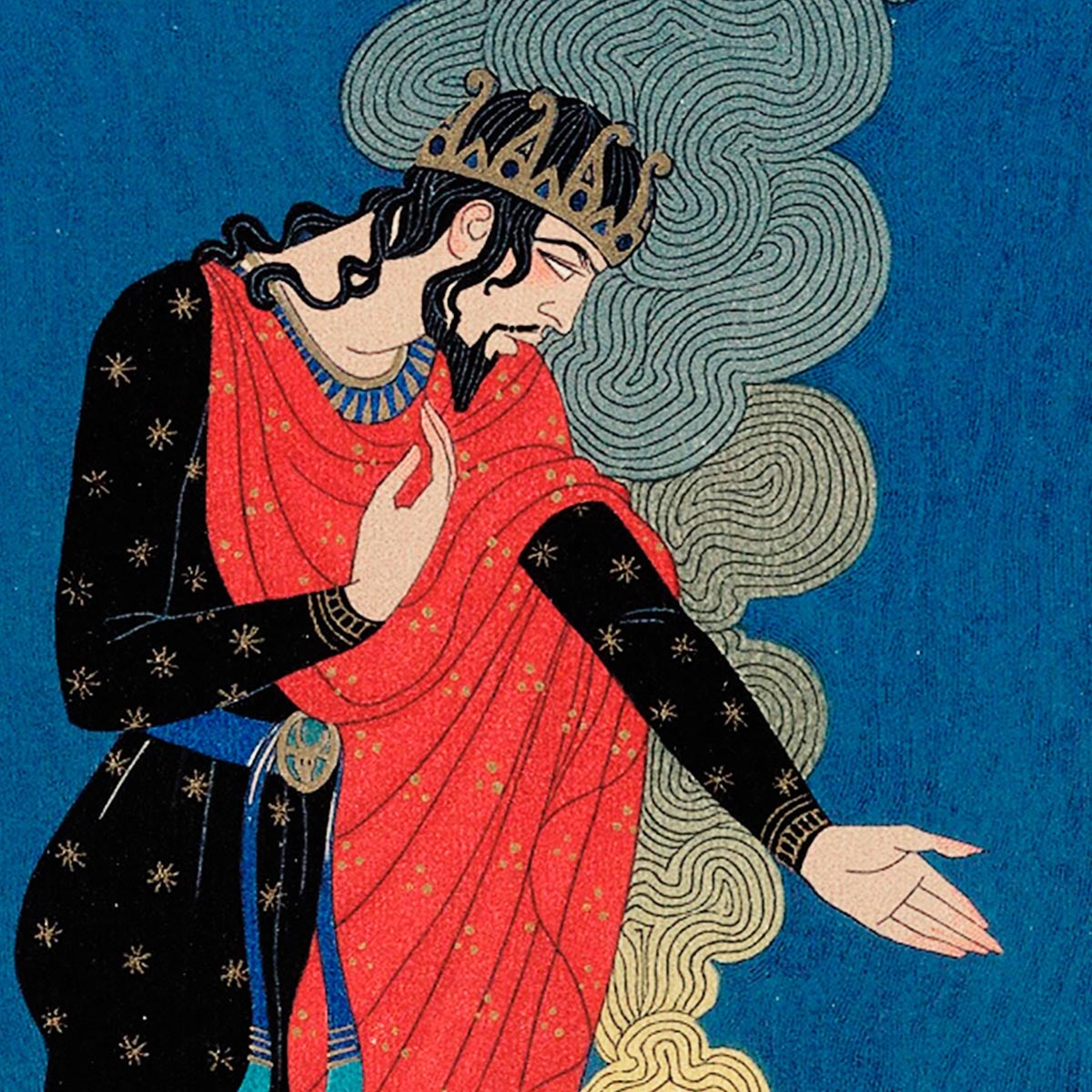 Póster vintage de Empédocles y Panthea