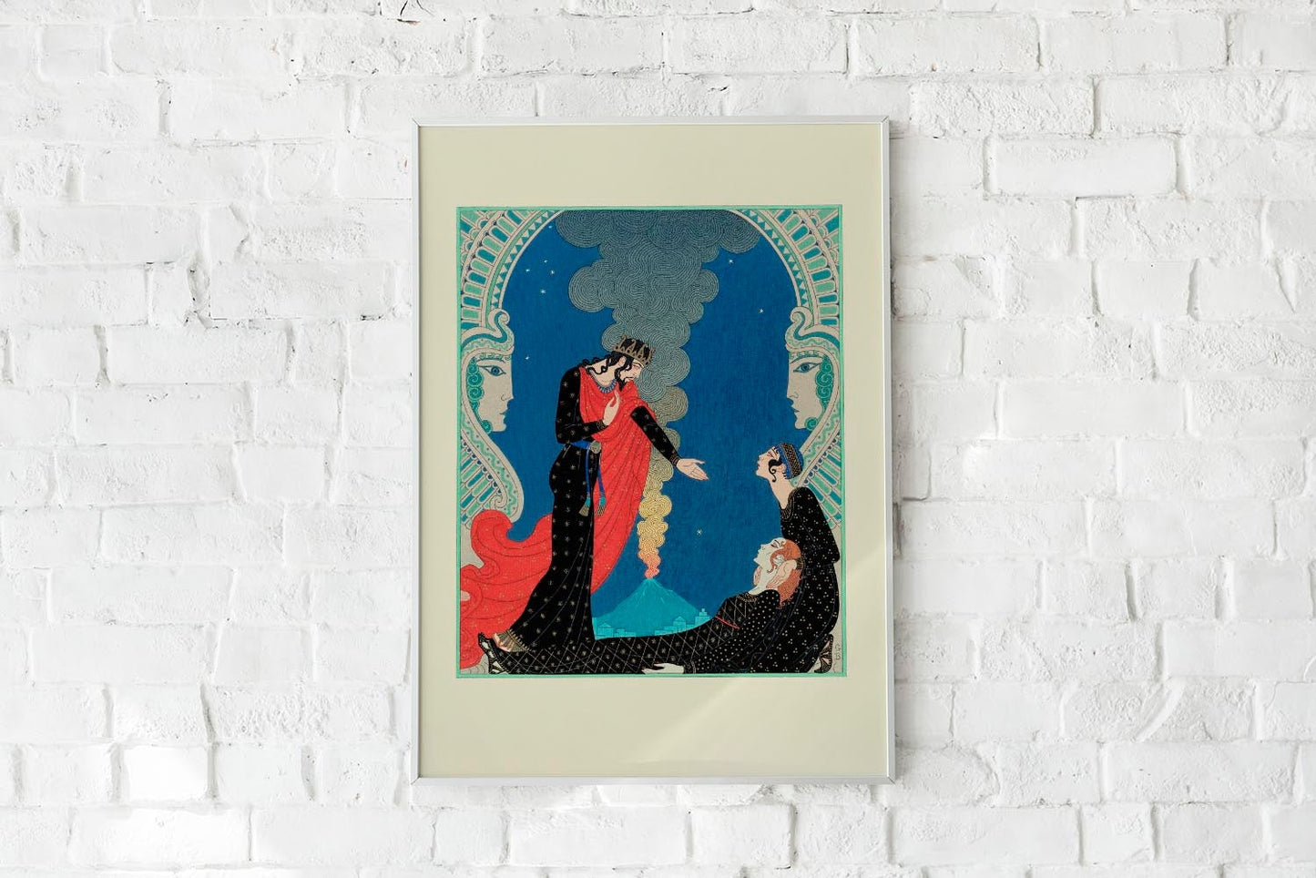 Póster vintage de Empédocles y Panthea