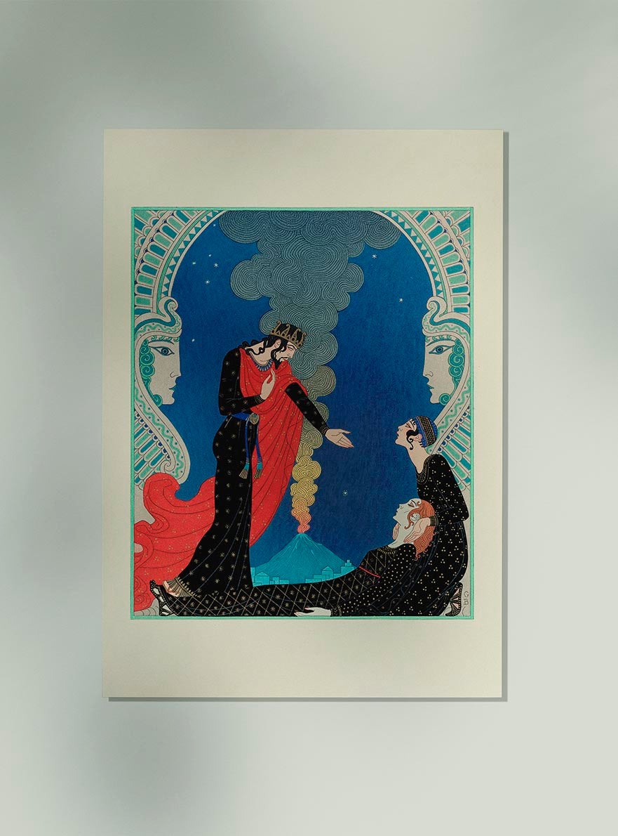 Póster vintage de Empédocles y Panthea