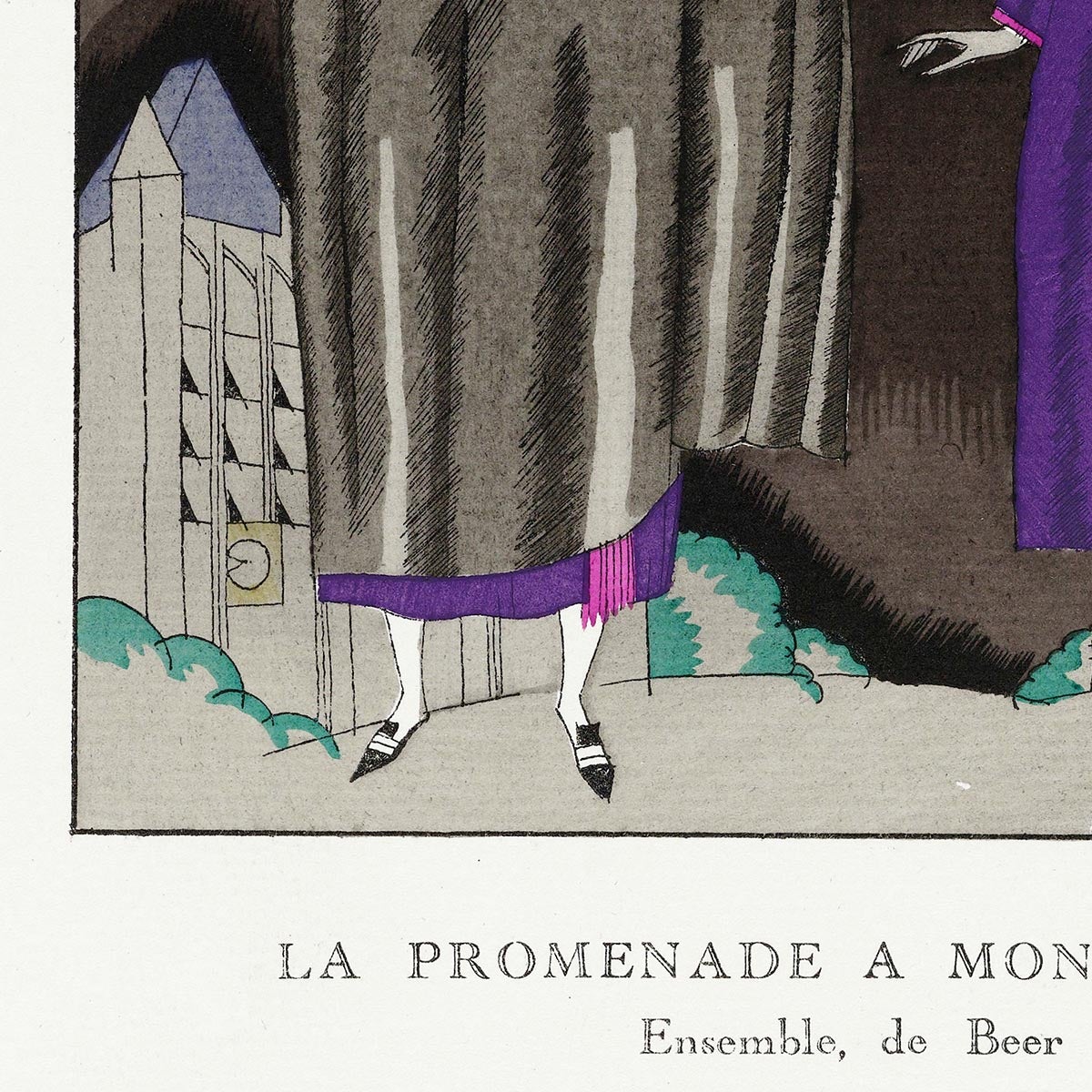 Póster vintage de La Promenade en Montmartre