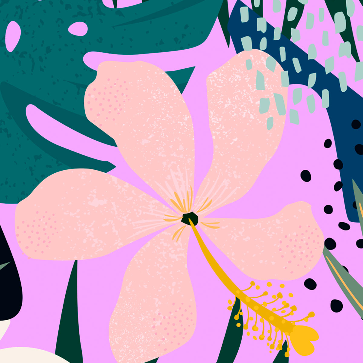 Conjunto de 2 láminas artísticas de flores irlandesas