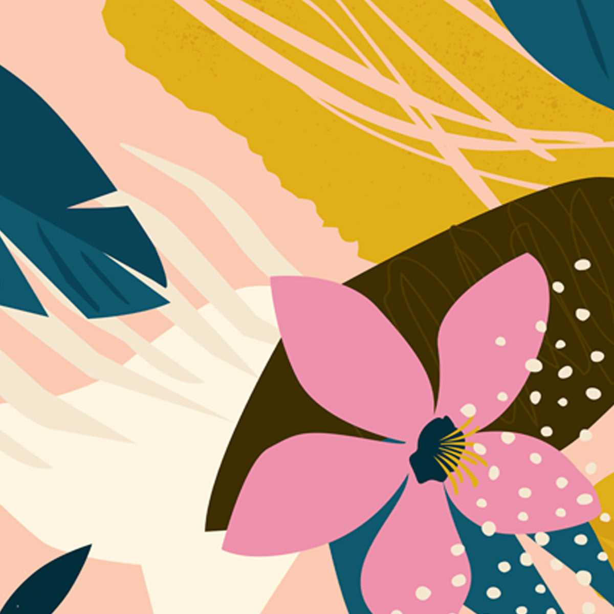 Conjunto de 2 láminas artísticas de flores irlandesas