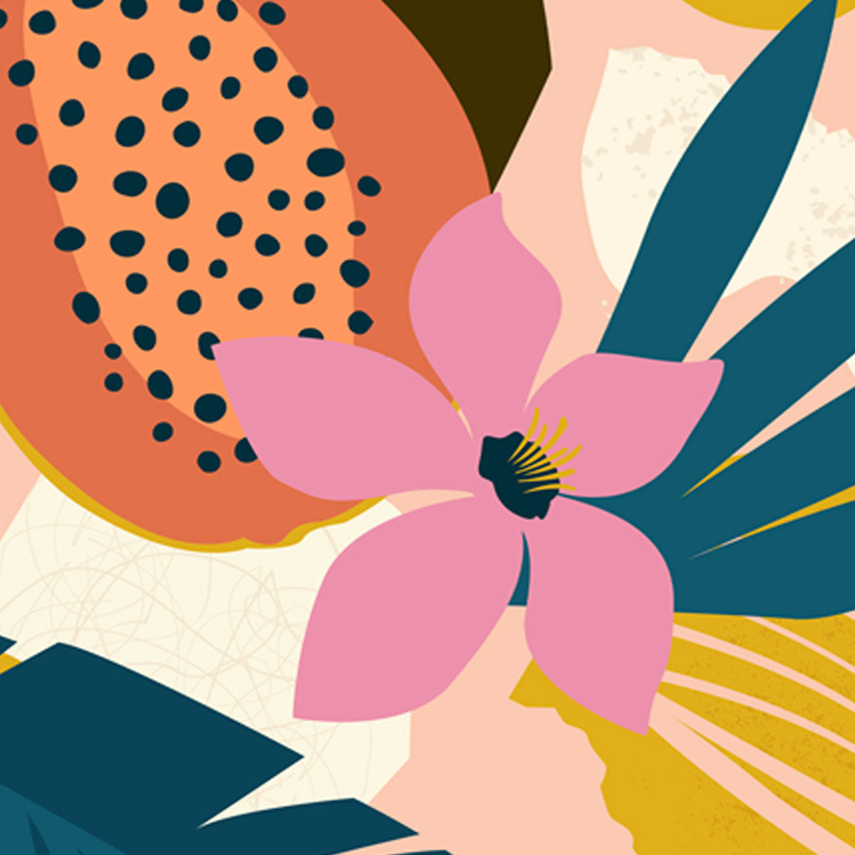 Conjunto de 2 láminas artísticas de flores irlandesas