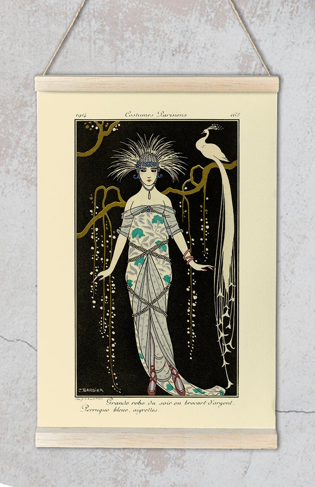 Disfraces Parisiens Vintage Póster de moda francesa de George Barbier