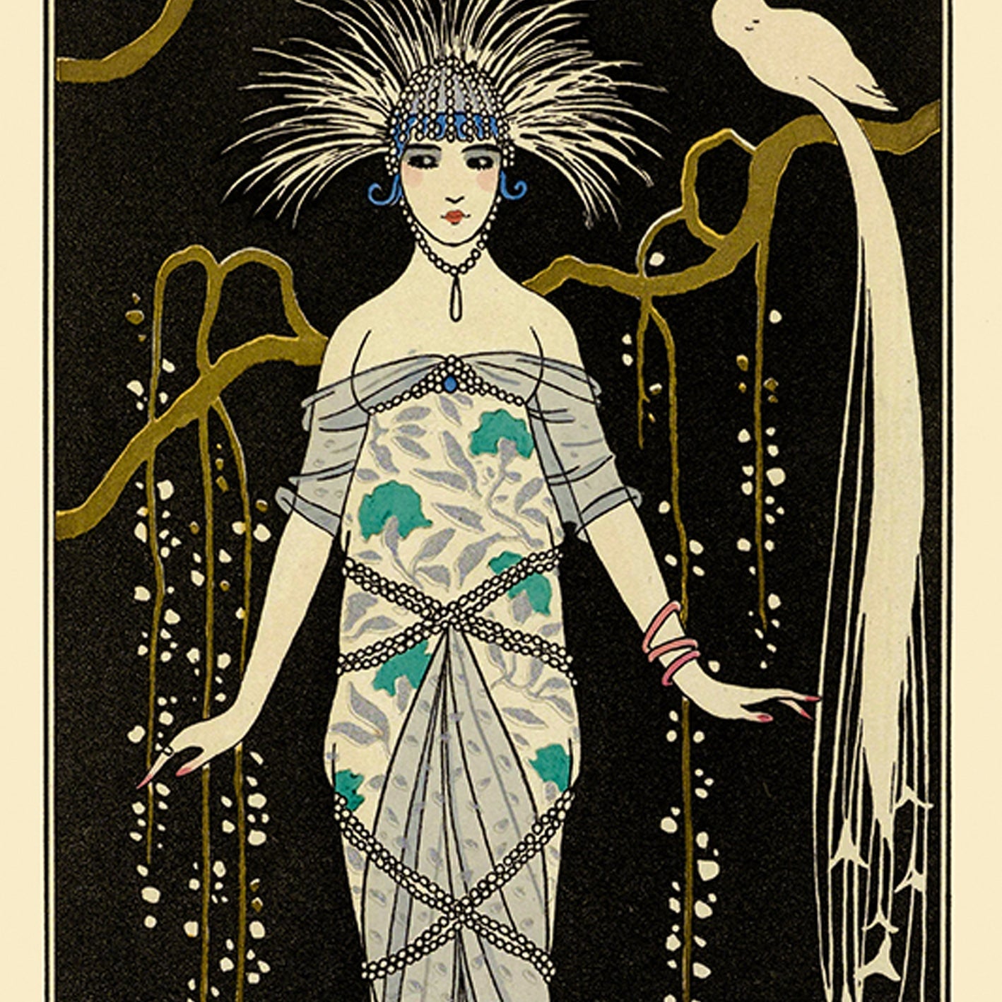 Disfraces Parisiens Vintage Póster de moda francesa de George Barbier