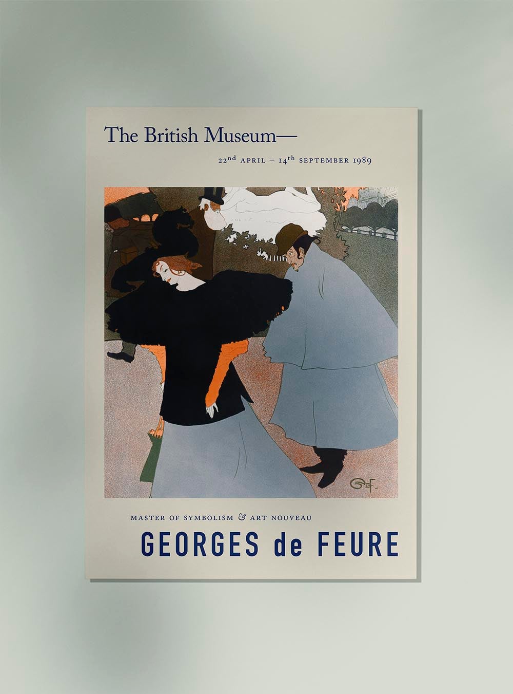 Póster Georges de Feure Dame op straat